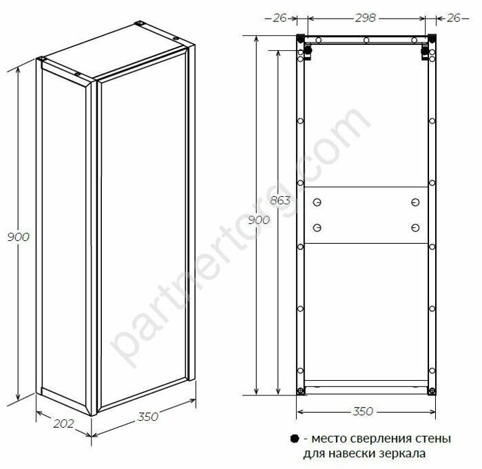 Grunge Loft 35П 1д Дуб вотан  Marka One шкаф пенал