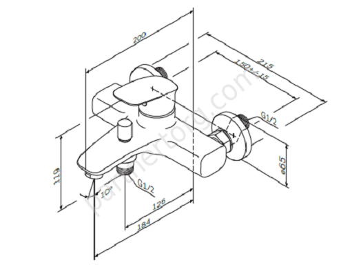 Spirit V2.1 Am.Pm смеситель для ванны и душа F71A10000