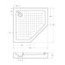 Cezares TRAY-A-P-90-15-W0 трапециевидный душевой поддон акриловый, 90х90х15 см, белый