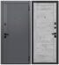 Бостон Царга 7,5см дверь входная стальная МДФ Сатин графит, МДФ Бетон снежный