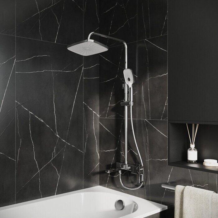 Grossman Pragma 500.K35.03.100 Душевая стойка со смесителем, хром глянцевый