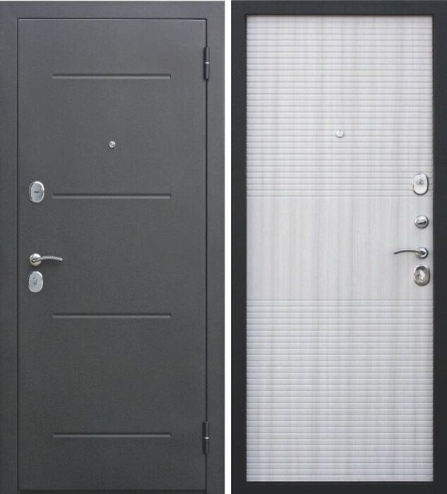 Гарда Муар 7,5 дверь входная Черный муар, Белый ясень