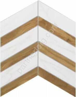 Selection Chevron Walnut SM02/SI04 орех неполированный керамогранит 29х38см Estima Мозаика