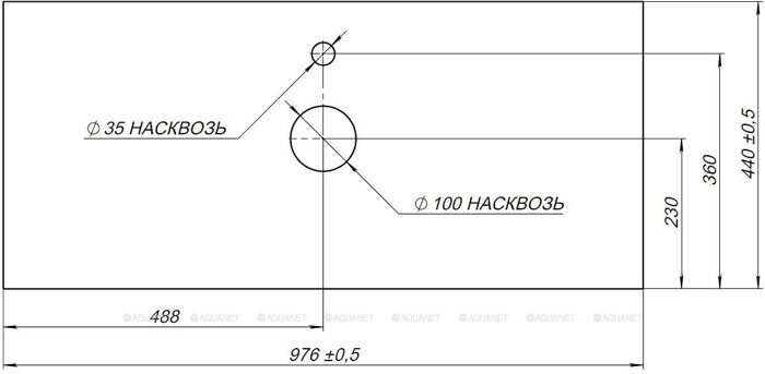 Nova Lite 100 TF01 серая столешница на тумбу Aquanet