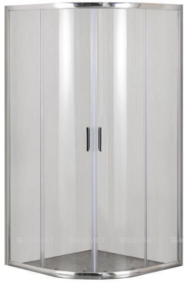 Aquanet SE-800Q, 00270062, душевой уголок, угловой полукруглый 80х80х185 см прозрачное стекло, профиль хром