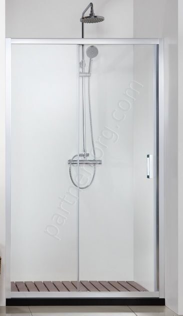 Line Bravat стеклянная душевая дверь в нишу 1200x2000, одна раздвижная дверь Easy Clean