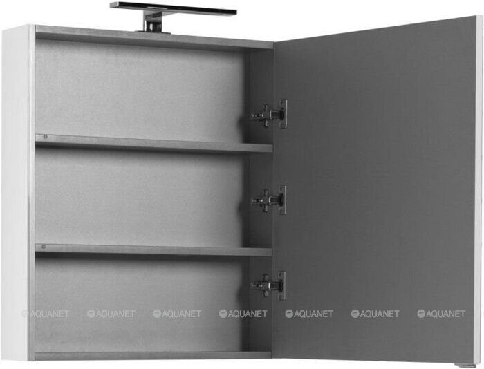 Порто 60 зеркальный шкаф белый для ванной комнаты Aquanet