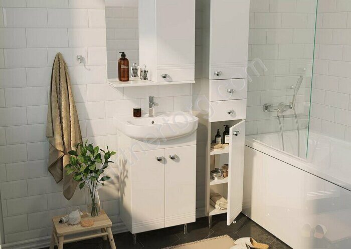 Story 45Н 2д тумба напольная белый глянец