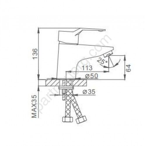 Frap F1063 смеситель для раковины хром