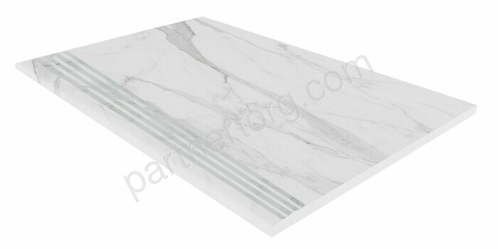 Montis White MN01 белый неполированный керамогранит 30х120см Estima Ступень