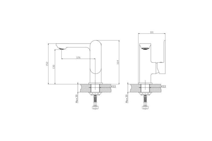 HB12590-7 Haiba Смеситель для раковины черный однорычажный
