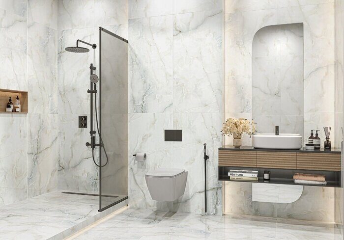 Moonstone LCM керамогранит голубой глянцевый 120х60см