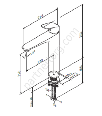 0F8092000 Like Am.Pm смеситель для умывальника высокий Распродажа