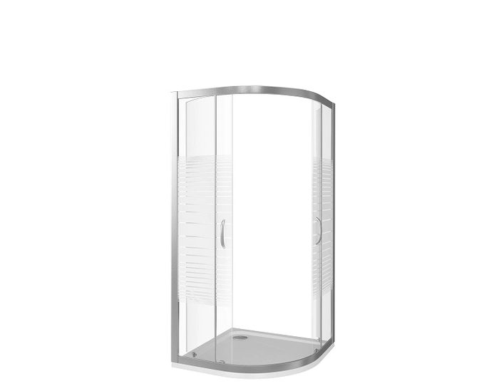 Infinity R-120-S-CH душевой уголок 120 см, стекло Полоски, профиль хром
