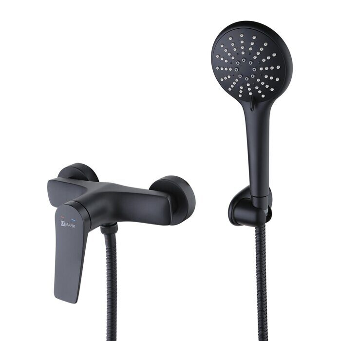 Bronx LM3703BL, смеситель для ванны и душа, без излива, черный Lemark