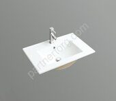 CeramaLux 9070Е раковина встраиваемая прямоугольная белая