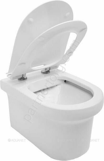 Rimless Nova-W BL-101N-WHT безободковый подвесной унитаз с сидением Soft Close Aquanet