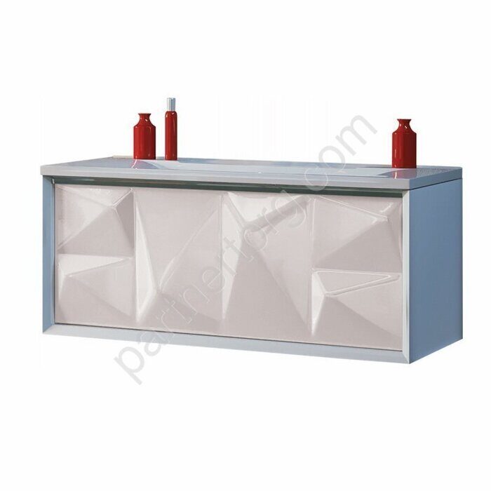 Romb 90П тумба 1в.я. подвесная белая