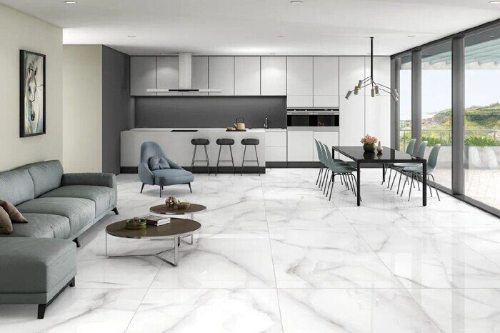 Onyx Rich Bianco керамогранит полированный Duna Colortile 120х60см