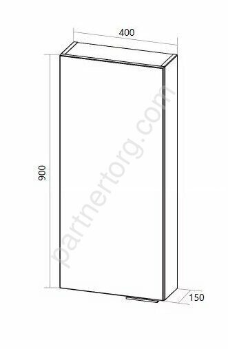 Gaula 40П 1д пенал подвесной белый