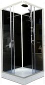 8508B grey black душевая кабина Aquapulse 90х90х220 см, матовое стекло, низкий поддон