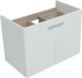 Ирис new 80 тумба подвесная белый глянец 1 ящик 2 фасада для ванной комнаты Aquanet