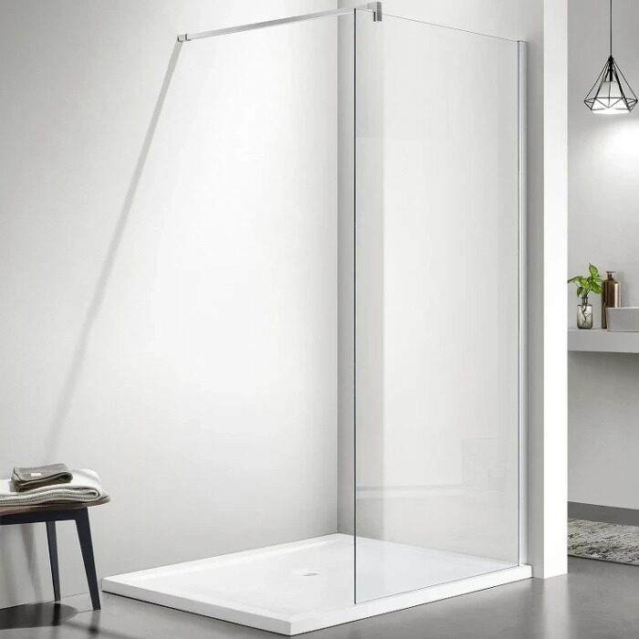 Душевая перегородка Aquatek AQ WIW 14020CH Walk in с держателем 140x200 см профиль хром, стекло прозрачное 8 мм