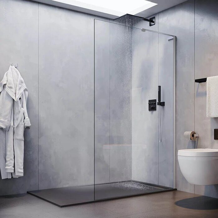 Veconi KR77-100-01-C8 душевая перегородка, 100х200 см, профиль хром