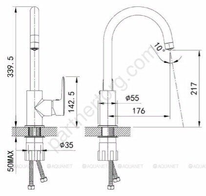 Cuba Iddis черный смеситель для кухни CUBBLFJi05