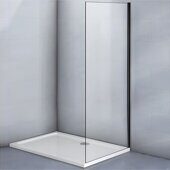 Veconi KP06B-80-01-19C4 боковая панель 80х195 см, профиль черный, стекло прозрачное