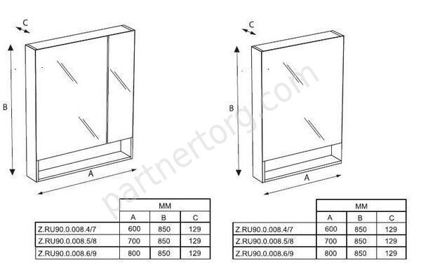 Gap зеркало со шкафом для ванной комнаты белое 70 см Roca