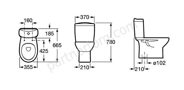 00+34139Z000Victoria Roca унитаз-компакт напольный 342394000 с бачком (вертикальный выпуск)