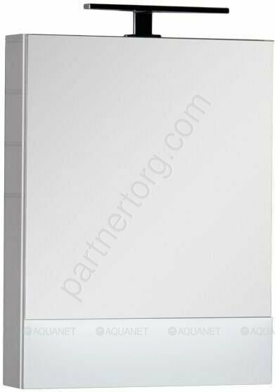 Нота 50 зеркальный шкаф белый камерино для ванной комнаты Aquanet