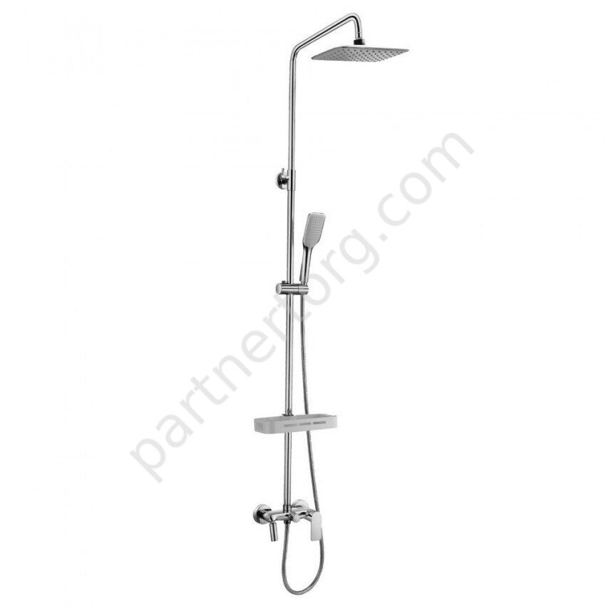 Tropic LM7002С, душевая система с тропическим душем, короткий излив, хром Lemark