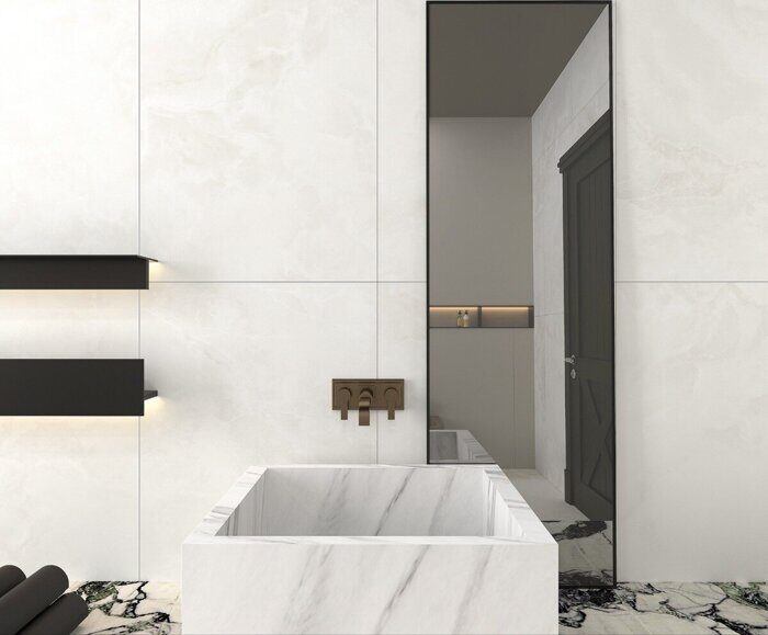 Biscotti серо-бежевый керамогранит матовый блеск Global Tile 120х60см