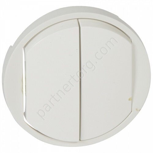 Legrand Celiane лицевая панель для 2-х клавишного выключателя 1-полюсного, цвет белый