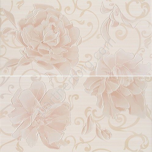 Pion S/2 Crema AltaCera панно керамическое бежевое глянцевое 49,8х50см