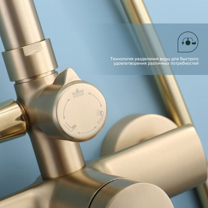 S50.24.03 Splenka Душевая система, сатин золотой