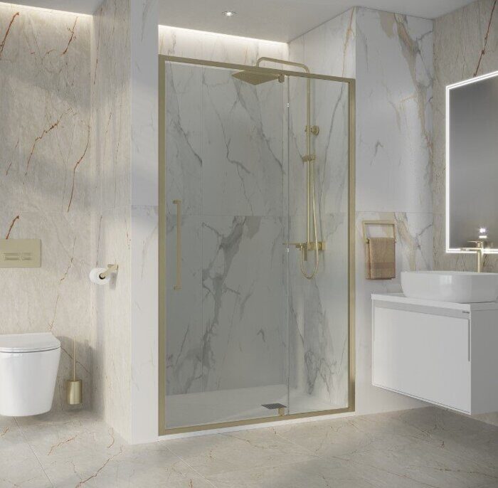 Niagara Nova NG-45-10ASG дверь в нишу распашная 100х195см, профиль Золото