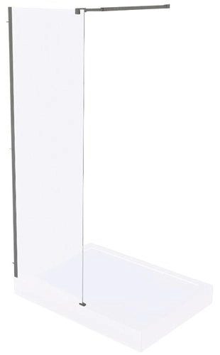 Walk In SP-110-C-GM душевой уголок 110 см, стекло прозрачное, профиль сталь