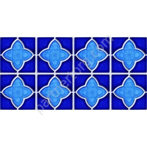 Сине-голубая керамическая мозаика Porcelain series BW0021
