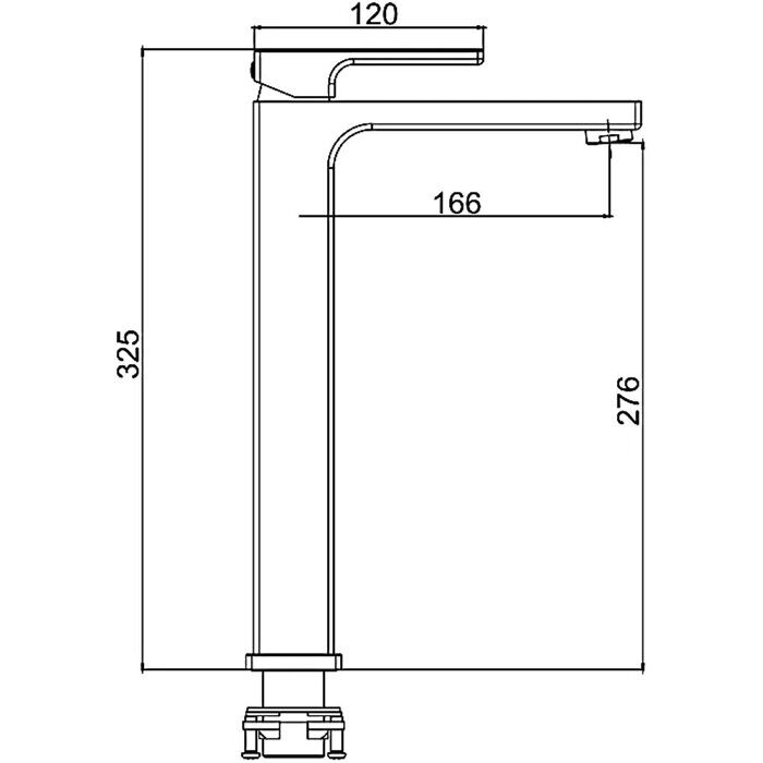 Gappo G1017-2 смеситель для раковины высокий, белый/хром