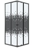 Niagara Eco NG-1010-14QBLACK душевое ограждение 100х100см,  раздвижное, черный профиль стекло Мозаика