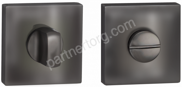 Завертка квадратная к ручкам PUERTO, черный никель INBK AL 03 BN