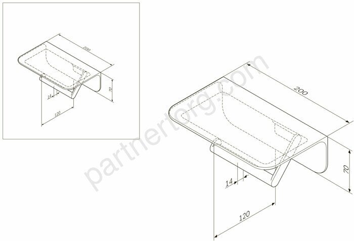 Держатель для туалетной бумаги с полкой, хром A30341500 Sensation