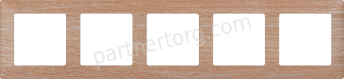 Рамка 5 постов  для серии Valena Legrand Life в цвете светлое дерево