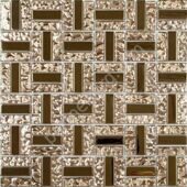 Бежево-коричневая комбинированная мозаика Metal series MS-617