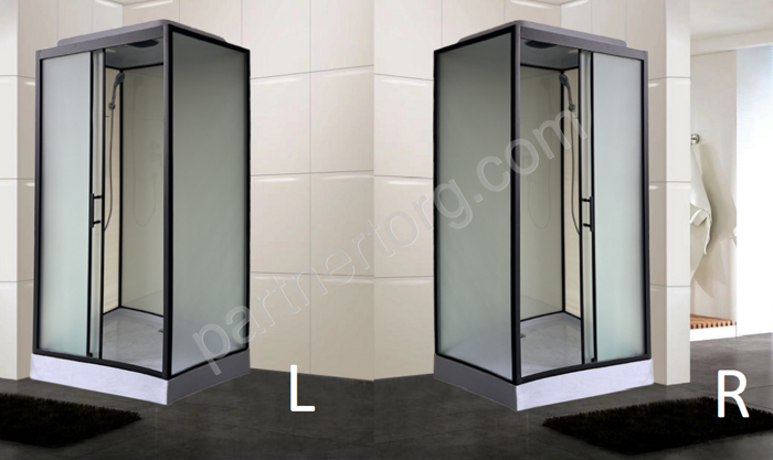 ODA-8801 Р душевая кабина прямоугольная 120х80, матовое стекло, низкий поддон