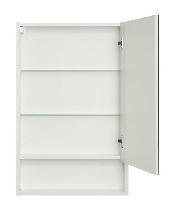 Сканди 55 зеркальный шкаф подвесной белый для ванной комнаты Aquaton