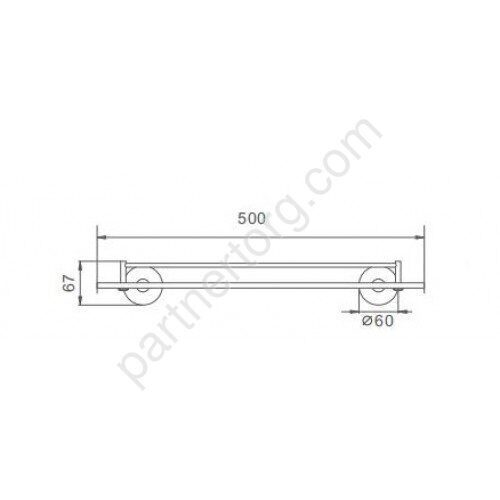 Frap F30207 стеклянная полка для ванной черный